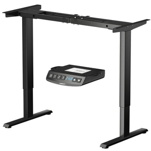 Costway 48x24 Dual Motor Height Adjustable Desk Frame Grey
