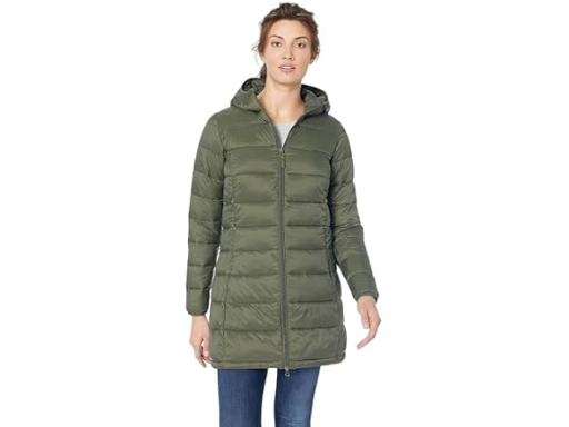 Amazon Essentials Women's Lightweight Water Resistant Packable Hooded Puffer Coat