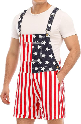 American Flag Denim Overalls Deal