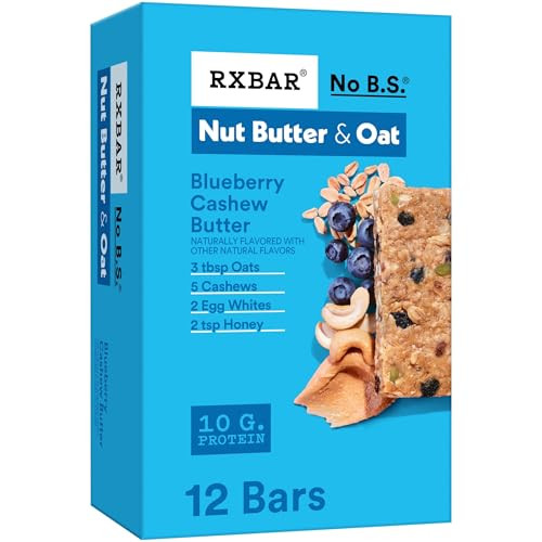 12-Pack 1.8-Oz RXBAR Nut Butter & Oat Protein Bars (Blueberry Cashew Butter)