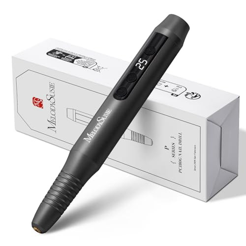 MelodySusie Cordless Nail File w/ Drill Bits & Sanding Bands (Black)