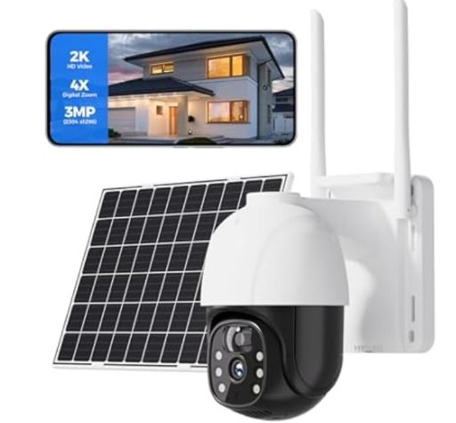 Auhavor Wireless Outdoor Solar Security Camera PTZ 360°