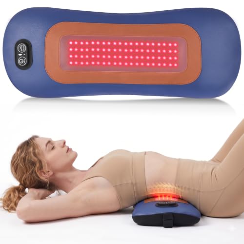 Cordless Lumbar Support Pillow Lower Back Massager with Red Light Therapy Deal