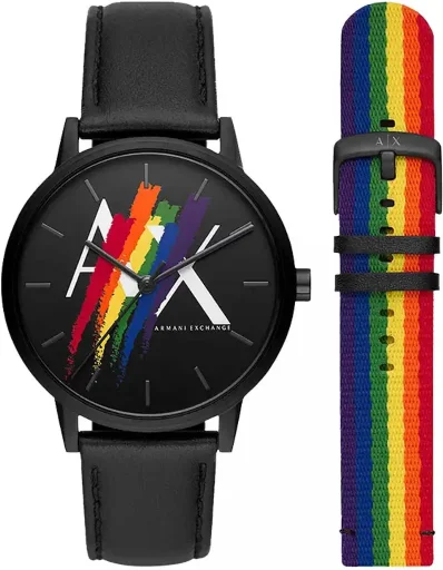 Armani Exchange Cayde Quartz Black Dial Men's Watch Deal