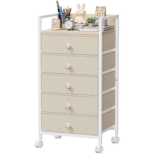 Modanais Rolling Cart with 5 Drawers