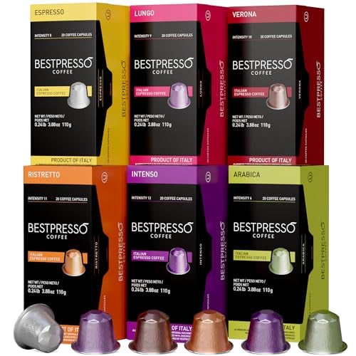 Bestpresso Coffee Pods For Nespresso Original Machines, Variety Pack 120 Count Deal