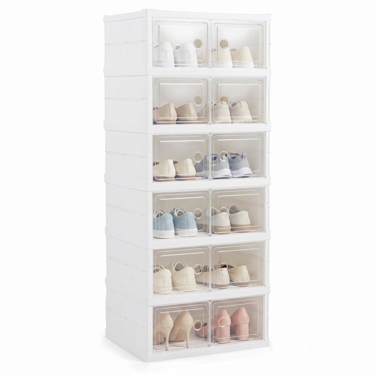 Costway 6-Tier Shoe Organizer Set of 2 for 12 Pairs