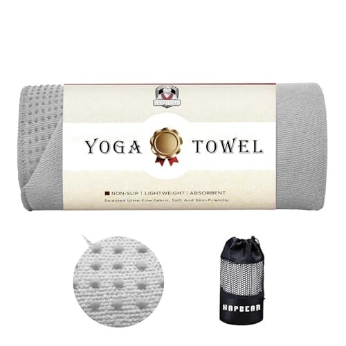 HAPBEAR Hot Yoga Towel with Non-Slip Grip Dots, 72" x 24" Deal