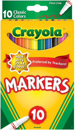 Crayola Fine Line Markers 10 Count Deal