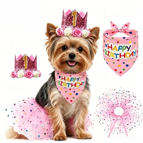 Dog Birthday Party Supplies Dog Birthday Bandana Cute Tutu Skirt