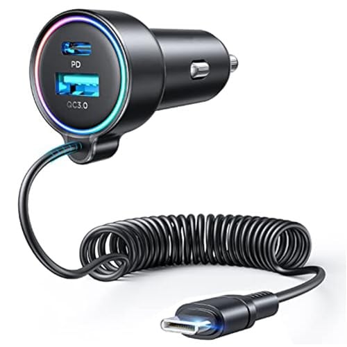 FLYLEAD 90W 3-Port USB C Car Charger w/ Coiled Cable Deal