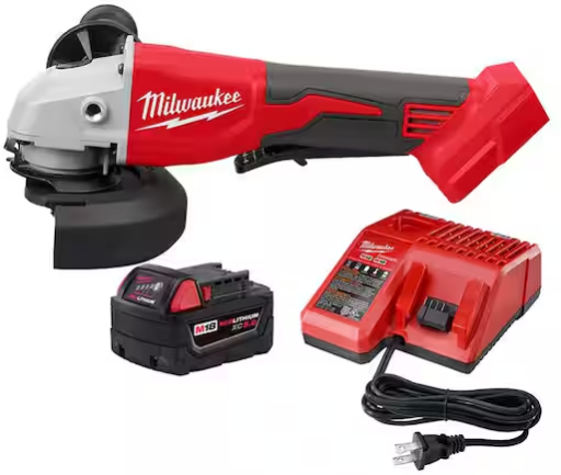 Milwaukee M18 18-Volt Brushless Cordless 4-1/2 in./5 in. Grinder with 5.0Ah Starter Kit Deal