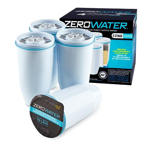 ZeroWater Official 5-Stage Replacement Filters 4-Pack