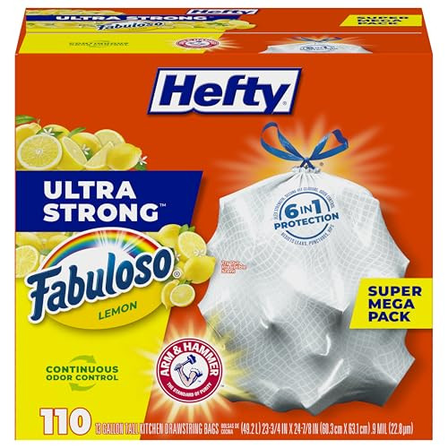 Hefty Ultra Strong Trash Bags 110-Count 13-Gallon (Fabuloso Lemon)