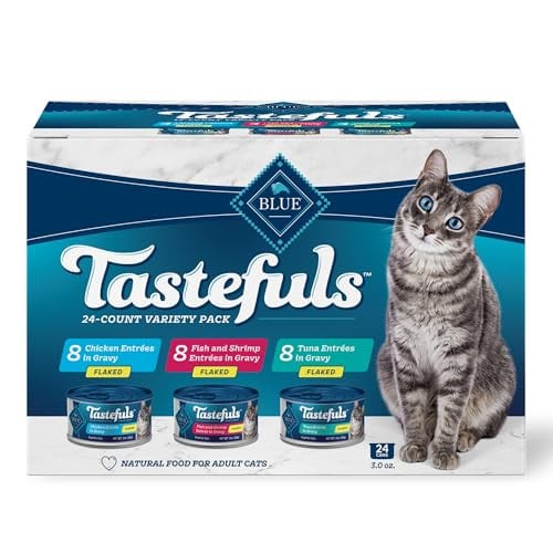 Blue Buffalo Tastefuls Natural Flaked Wet Cat Food Variety Pack 24-Count 3-Oz Deal