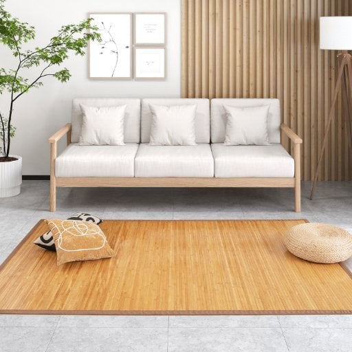 Costway 5' x 8' Anti-Slip Bamboo Floor Mat Deal
