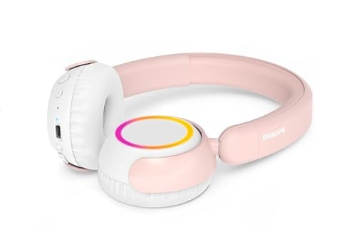Philips K4200 Lightweight On-Ear Wireless Foldable Kids Headphone (Pink)