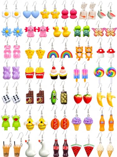 LUYI 36-Pair Resin Novelty Earrings Set Deal