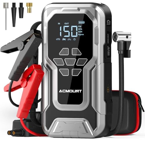 Acmount D18 6000A 12V 21800mAh Portable Car Jump Starter w/ 150PSI Air Compressor Deal