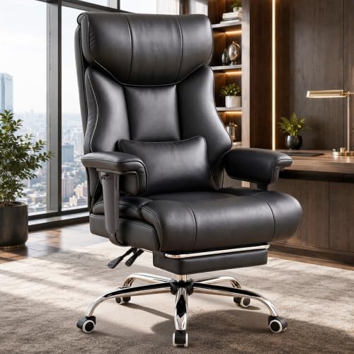 COMHOMA Big & Tall Ergonomic Office/Gaming Chair w/ Adjustable Armrests, Footrest & 150° Recline Deal