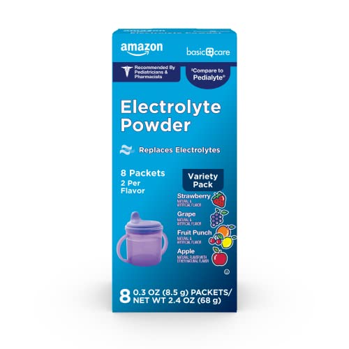 Amazon Basic Care Electrolyte Powder Variety Pack, 8 Count Deal