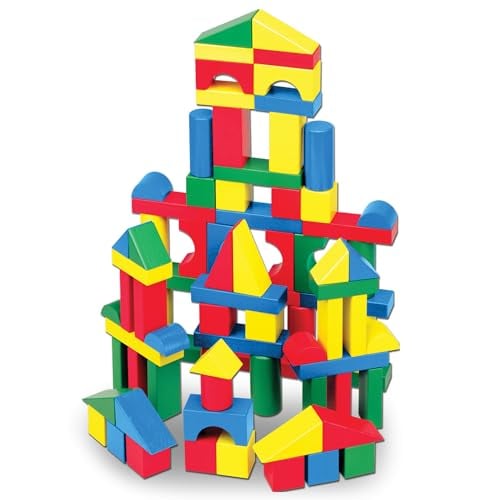 Melissa & Doug Wooden Building Blocks 100-Piece Set Deal
