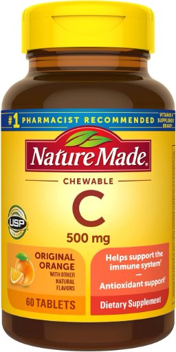 Nature Made Chewable Vitamin C 500 mg 60 Tablets