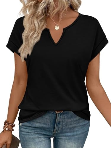 WIHOLL V Neck Tops  