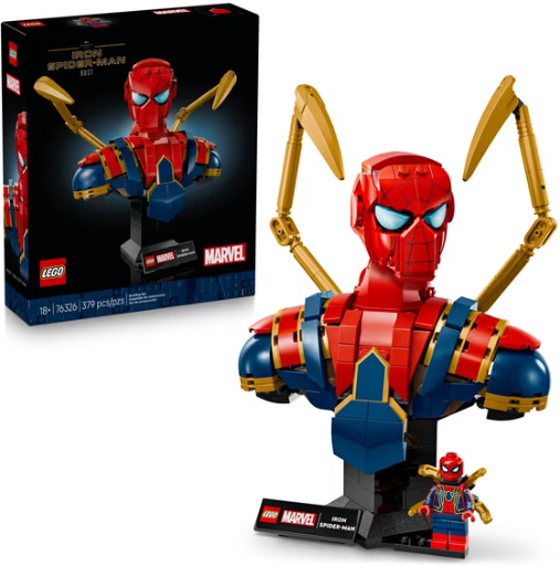 LEGO Marvel Iron Spider-Man Bust Collectible Building Set (379-Piece)