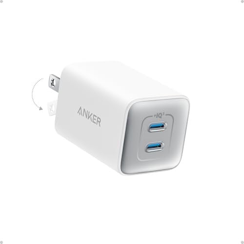 2-Port 47W Anker Nano Compact Foldable USB-C GaN Charger