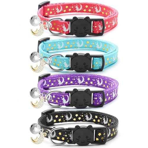 LAFAYI 6-Pack Breakaway Cat Collars with Bell Deal