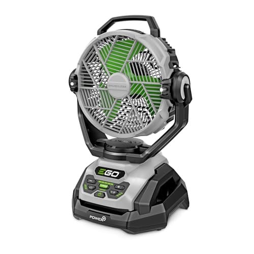EGO Power+ FN1000 10-Inch 1700CFM 20MPH Oscillating Misting Fan