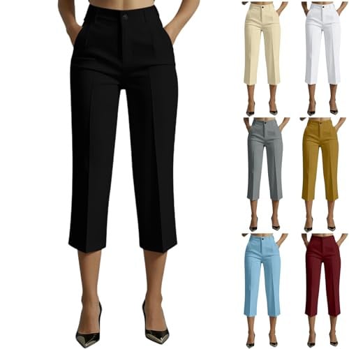 Women's Business Capri Wide Leg Palazzo Trousers Deal