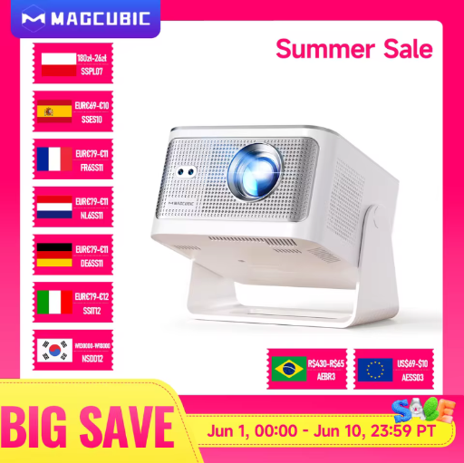Magcubic HY350Max 900ANSI Android 14 Projector Auto Focus 8K Native 1080P 16GB Deal