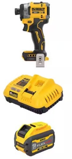 DEWALT 20V MAX XR Cordless Impact Driver w/ FLEXVOLT 9 Ah Battery & Charger Deal