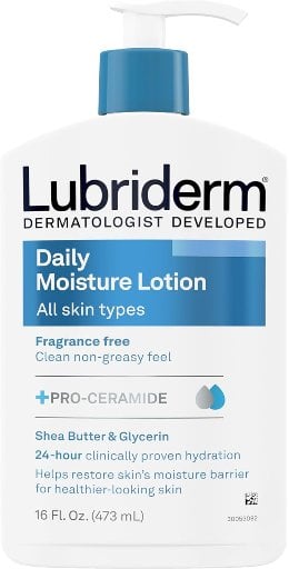 Lubriderm Daily Moisture Lotion w/ Pro-Ceramide (Fragrance Free) 16-Ounce Deal