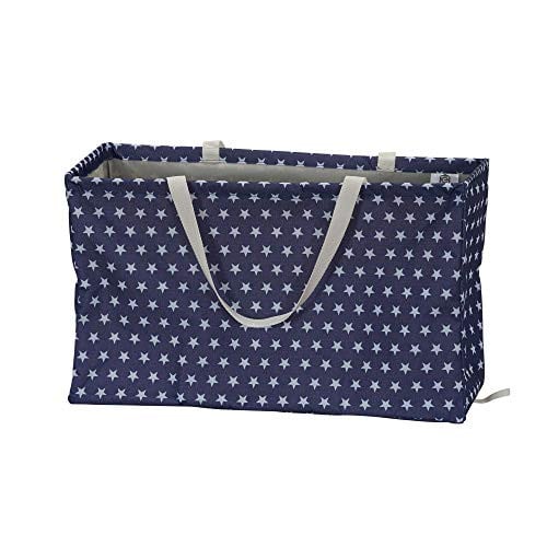 Household Essentials Blue with White Stars Krush Container All-Purpose Utility Tote Deal