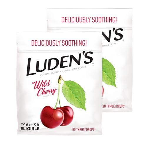 Luden's Sore Throat Relief Lozenges Wild Cherry, 180 Count