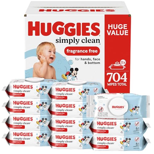 Huggies Simply Clean Unscented Baby Wipes 704 Count