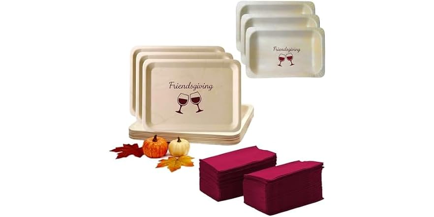  Friendsgiving Plates and Napkins Set