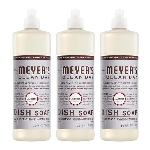 MRS. MEYER’S CLEAN DAY Liquid Dish Soap, Lavender, 16 fl. oz – Pack of 3 Deal