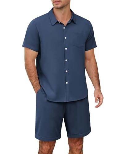 Marvmys Men's 2-Piece Linen Set Deal