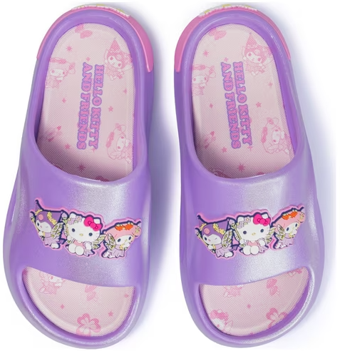 Hello Kitty Girls' Toddler & Little Kids Comfort Slide Sandals (Sizes 1-13) Deal