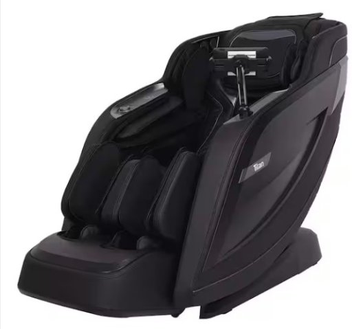 TITAN Pro 8500 MAX Black Faux Leather Reclining 4D Massage Chair with Zero Gravity