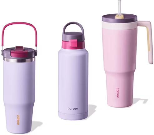 Carote 3-Pack Insulated Stainless Steel Water Bottle Set 34/24/24 oz Deal