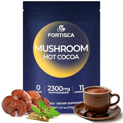 Mushroom Hot Cocoa Powder with Magnesium Glycinate, L-Theanine Deal