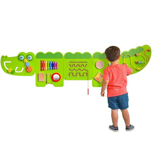Spark & Wow 71" Crocodile Activity Wall Panel Sensory Wall Toy w/ 9 Activities