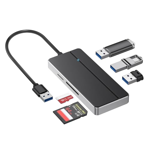 Orlian 5-in-1 USB 3.0 Hub with 3 USB 3.0 Ports and SD/microSD Card Reader