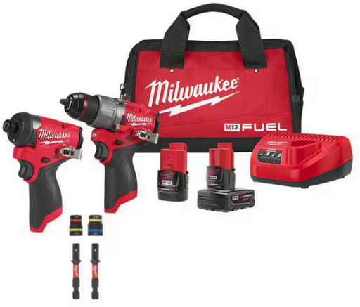 Milwaukee M12 FUEL 12-Volt Lithium-Ion Cordless Hammer Drill & Impact Driver Combo Kit (2-Tool)