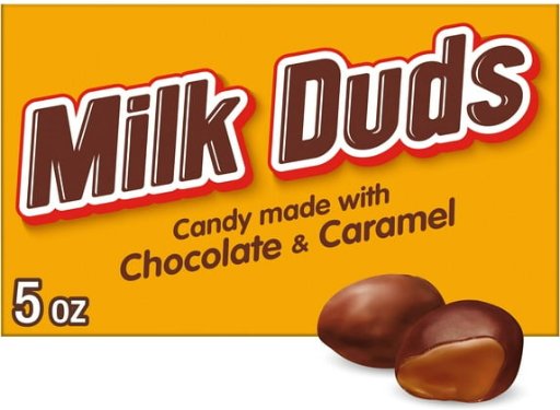 Milk Duds Chocolate and Caramel Candy Box 5 oz